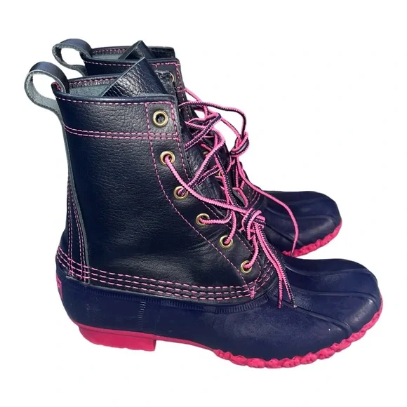 ⭐ L.L. Bean Duck Boots | Pink & Navy | Lightly Used ⭐ - Picture 9 of 12